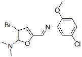 2-Furanamine, 3-bromo-5-[[(5-chloro-2-methoxyphenyl)imino]methyl]-n,n-dimethyl- Structure,625400-29-5Structure