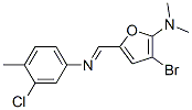 2-Furanamine, 3-bromo-5-[[(3-chloro-4-methylphenyl)imino]methyl]-n,n-dimethyl- Structure,625401-34-5Structure