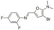 2-Furanamine, 3-bromo-5-[[(2,4-difluorophenyl)imino]methyl]-n,n-dimethyl- Structure,625405-73-4Structure