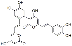 3-[4,5-Dihydroxy-2-[(e)-2-(4-hydroxy-2-oxo-2h-pyran-6-yl)ethenyl]phenyl]-6-[(e)-2-(3,4-dihydroxyphenyl)ethenyl]-4-hydroxy-2h-pyran-2-one Structure,62682-06-8Structure