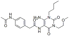 Benzeneacetamide, 4-(acetylamino)-n-[6-amino-1-butyl-1,2,3,4-tetrahydro-3-(2-methoxyethyl)-2,4-dioxo-5-pyrimidinyl]- Structure,628279-21-0Structure