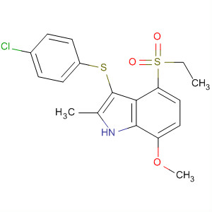 3-[(4-Chlorophenyl)thio]-4-(ethylsulfonyl)-7-methoxy-2-methyl-1h-indole Structure,628736-13-0Structure