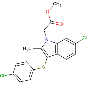 Methyl 2-(6-chloro-3-(4-chlorophenylthio)-2-methyl-1h-indol-1-yl)acetate Structure,628736-26-5Structure