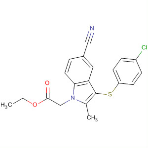 3-[(4-Chlorophenyl)thio]-5-cyano-2-methyl-1h-indole-1-acetic acid ethyl ester Structure,628736-67-4Structure