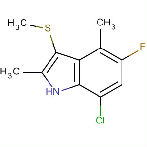 7-Chloro-5-fluoro-2,4-dimethyl-3-methylthio-1h-indole Structure,628736-90-3Structure