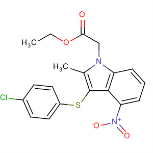 [3-(4-Chlorophenylsulfanyl)-2-methyl-4-nitro-1h-indol-1-yl]acetic acid ethyl ester Structure,628737-13-3Structure