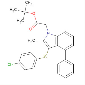 Tert-butyl 2-(3-(4-chlorophenylthio)-2-methyl-4-phenyl-1h-indol-1-yl)acetate Structure,628737-21-3Structure