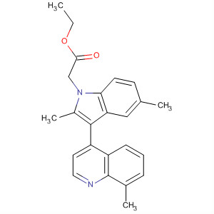 Ethyl 3-(8-methyl-4-quinolinyl)-2,5-dimethyl-1h-indole-1-acetate Structure,629643-70-5Structure