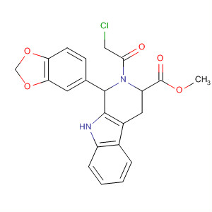 (1S,3r)-1-benzo[1,3]dioxol-5-yl-2-(2-chloro-acetyl)-2,3,4,9-tetrahydro-1h-b-carboline-3-carboxylic acid methyl ester Structure,629652-40-0Structure