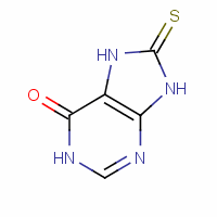 6H-purin-6-one, 1,7,8,9-tetrahydro-8-thioxo- Structure,6305-94-8Structure