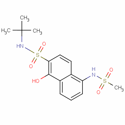 N-(tert-butyl)-1-hydroxy-5-[(methylsulphonyl)amino]naphthalene-2-sulphonamide Structure,63059-34-7Structure