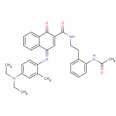 N-[2-[2-(acetylamino)phenyl ]ethyl ]-4-[[4-(diethylamino)-2-methylphenyl ]imino]-1,4-dihydro-1-oxonaphthalene-2-carboxamide Structure,63059-58-5Structure