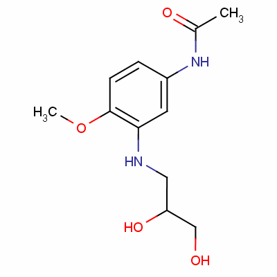 N-[3-[(2,3-dihydroxypropyl)amino]-4-methoxyphenyl ]acetamide Structure,63133-73-3Structure