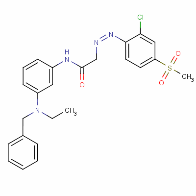 2-[[2-Chloro-4-(methylsulphonyl)phenyl ]azo]-n-[3-[ethyl (phenylmethyl)amino]phenyl ]acetamide Structure,63133-99-3Structure