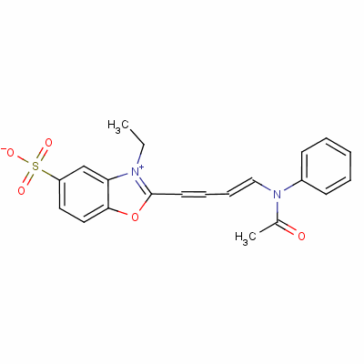 2-[4-(Acetylphenylamino)buta-1,3-dienyl]-3-ethyl-5-sulphonatobenzoxazolium Structure,63148-85-6Structure