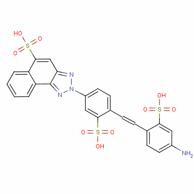 2-[4-[2-(4-Amino-2-sulfophenyl)ethenyl]-3-sulfophenyl]-2h-naphtho[1,2-d]triazole-5-sulfonicacid Structure,63216-86-4Structure