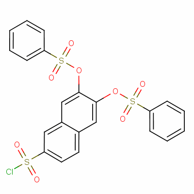 6,7-Bis[(phenylsulphonyl)oxy]naphthalene-2-sulphonyl chloride Structure,63217-39-0Structure