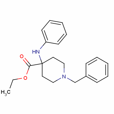 Ethyl 1-benzyl-4-phenylamino-4-piperidinecarboxylate Structure,63260-82-2Structure