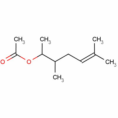 1,2,5-Trimethylhept-4-enyl acetate Structure,63270-15-5Structure