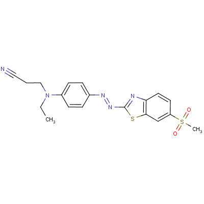 3-[Ethyl [4-[[6-(methylsulphonyl)benzothiazol-2-yl ]azo]phenyl ]amino]propiononitrile Structure,63467-01-6Structure