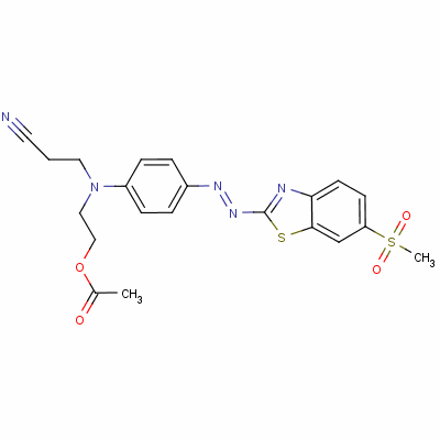 2-[(2-Cyanoethyl)[4-[[6-(methylsulphonyl)benzothiazol-2-yl ]azo]phenyl ]amino]ethyl acetate Structure,63467-09-4Structure