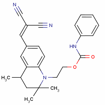 2-[6-(2,2-Dicyanovinyl)-1,2,3,4-tetrahydro-2,2,4-trimethylquinolin-1-yl]ethyl carbanilate Structure,63467-19-6Structure