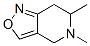 Isoxazolo[4,3-c]pyridine,4,5,6,7-tetrahydro-5,6-dimethyl-(9ci) Structure,63501-02-0Structure