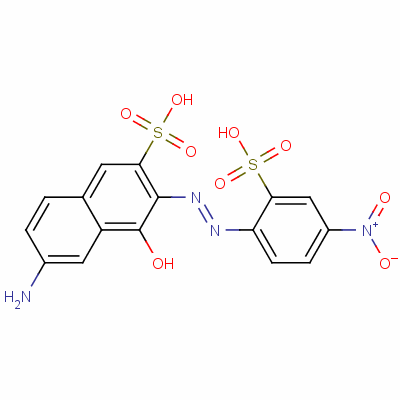 6-Amino-4-hydroxy-3-[(4-nitro-2-sulphophenyl)azo]naphthalene-2-sulphonic acid Structure,63555-89-5Structure