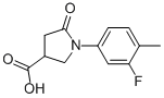 1-(3-Fluoro-4-methylphenyl)-5-oxopyrrolidine-3-carboxylic acid Structure,63674-46-4Structure