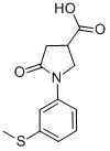 1-[3-(Methylthio)phenyl]-5-oxo-pyrrolidine-3-carboxylic acid Structure,63674-52-2Structure