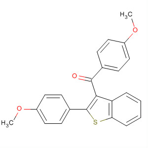 (2-(4-Methoxyphenyl)benzo[b]thiophen-3-yl)-(4-methoxyphenyl)ketone Structure,63675-96-7Structure