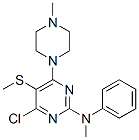 4-Chloro-2-(n-methylanilino)-6-(4-methylpiperazino)-5-(methylthio)pyrimidine Structure,63731-97-5Structure