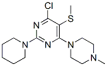 4-Chloro-6-(4-methylpiperazino)-5-methylthio-2-piperidinopyrimidine Structure,63731-99-7Structure