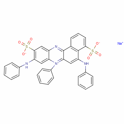 Sodium 7-phenyl-5,9-bis(phenylamino)-4,10-disulphonatobenzo[a]phenazinium Structure,6378-88-7Structure