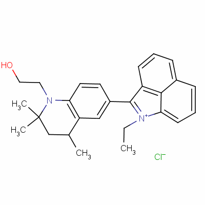 1-Ethyl-2-(1,2,3,4-tetrahydro-1-(2-hydroxyethyl)-2,2,4-trimethyl-6-quinolyl)benz(cd)indolium chloride Structure,63817-45-8Structure