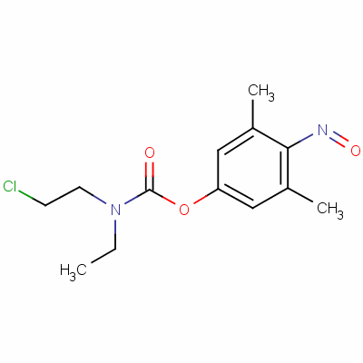 N-(2-chloroethyl)-n-ethylcarbamic acid 4-nitroso-3,5-xylyl ester Structure,63884-90-2Structure