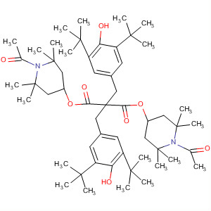 Bis(3,5-di-tert-butyl-4-hydroxybenzyl)malonic acid bis(1-acryloyl-2,2,6,6-tetramethylpiperidin-4-yl) ester Structure,63941-34-4Structure