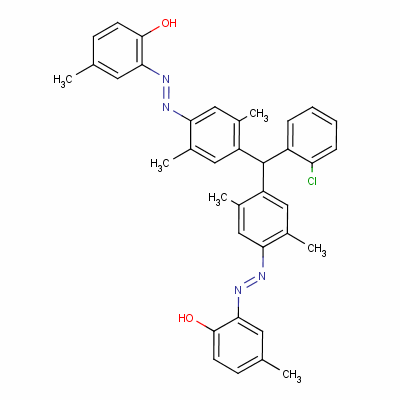 2,2’-[[(2-Chlorophenyl)methylene]bis[(2,5-dimethyl-4,1-phenylene)azo]]bis[p-cresol ] Structure,63957-61-9Structure