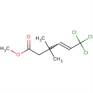 6,6,6-Trichloro-3,3-dimethyl-4-hexenoic acid methyl ester Structure,63963-48-4Structure