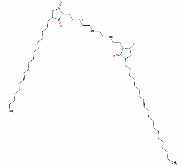 1-[2-[[2-[[2-[[2-[3-(Icosenyl)-2,5-dioxo-1-pyrrolidinyl]ethyl]amino]ethyl]amino]ethyl]amino]ethyl]-3-(octadecenyl)pyrrolidine-2,5-dione Structure,64051-48-5Structure