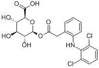 6-[2-[2-(2,6-Dichloroanilino)phenyl]acetyl]oxy-3,4,5-trihydroxy-tetrahydropyran-2-carboxylic acid Structure,64118-81-6Structure