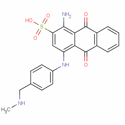 1-Amino-9,10-dihydro-4-[[4-[(methylamino)methyl]phenyl]amino]-9,10-dioxoanthracene-2-sulphonic acid Structure,64135-01-9Structure