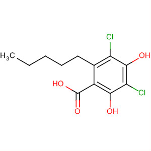 3,5-Dichloro-2,4-dihydroxy-6-pentylbenzoic acid Structure,64185-27-9Structure