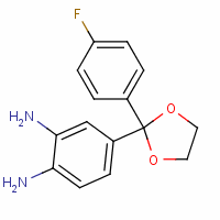 4-[2-(4-Fluorophenyl)-1,3-dioxolan-2-yl]benzene-1,2-diamine Structure,64420-52-6Structure