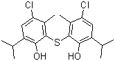 2,2-Thiobis[4-chloro-6-isopropyl-3-methylphenol] Structure,64633-23-4Structure