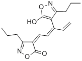 1,5-Bis(5-oxo-3-propylisoxazol-4-yl)pentamethine oxonol Structure,64724-75-0Structure