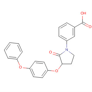 3-(2-Oxo-3-(4-phenoxyphenoxy)pyrrolidin-1-yl)benzoic acid Structure,649773-88-6Structure