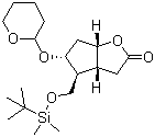 2H-Cyclopenta[b]furan-2-one,4-[[[(1,1-dimethylethyl)dimethylsilyl]oxy]methyl]hexahydro-5-[(tetrahydro-2H-pyran-2-yl)oxy]-,(3aR,4S,5R,6aS)- Structure,65025-95-8Structure