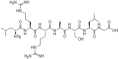 L-leucyl-l-arginyl-l-arginyl-l-alanyl-l-seryl-l-leucyl-glycine Structure,65189-71-1Structure