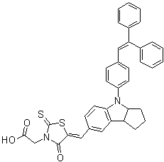 (5-{4-[4-(2,2-Diphenylvinyl)phenyl]-1,2,3,3a ,4,8b-hexahydro-cyclopenta[b]indol-7-ylmethylene}-4-oxo-2-thioxo-thiazolidin-3-yl)acetic acid Structure,652145-28-3Structure